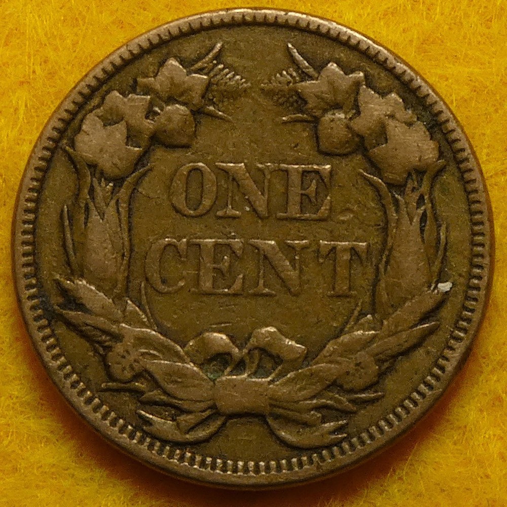1857 Flying Eagle Cent with nice feather details