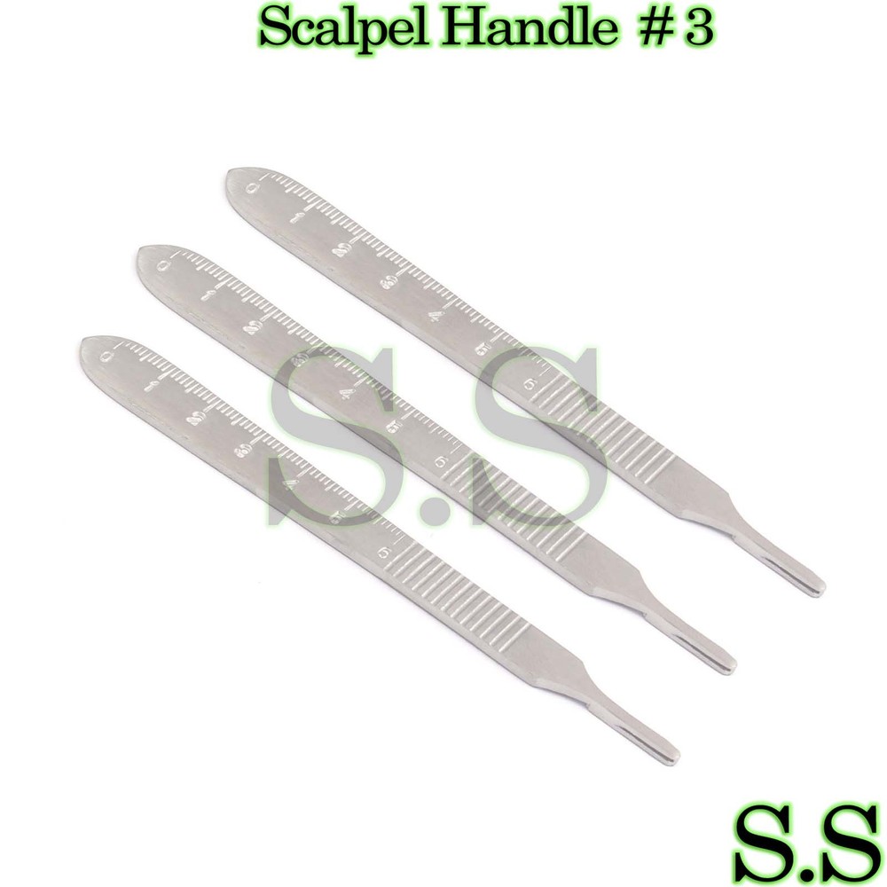6 Scalpel Handle W/Scale #3 Surgical Dental Instruments