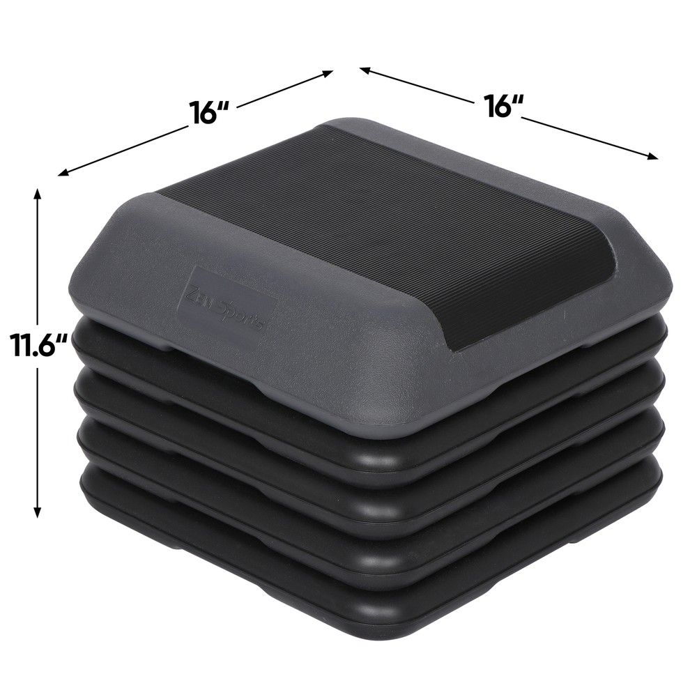 High-Intensity Step Aerobic Exercise Platform Nonslip with 4 Risers Exercise