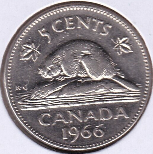 1966 Canada 5 Cents