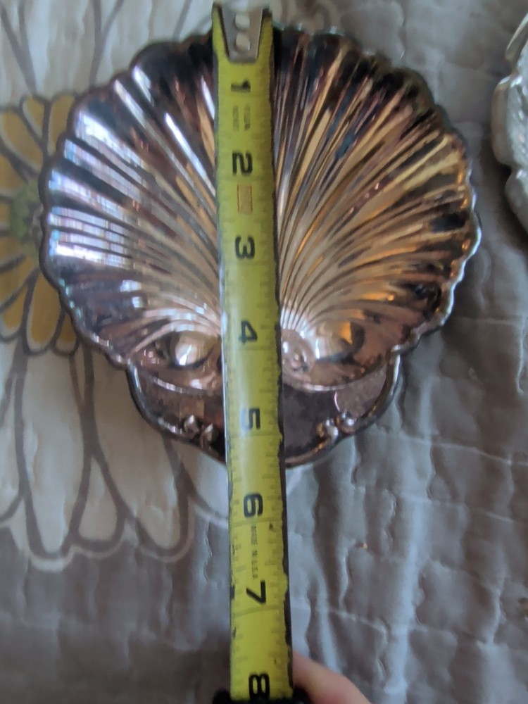 Vintage Silverplate Clam Shape Dishs