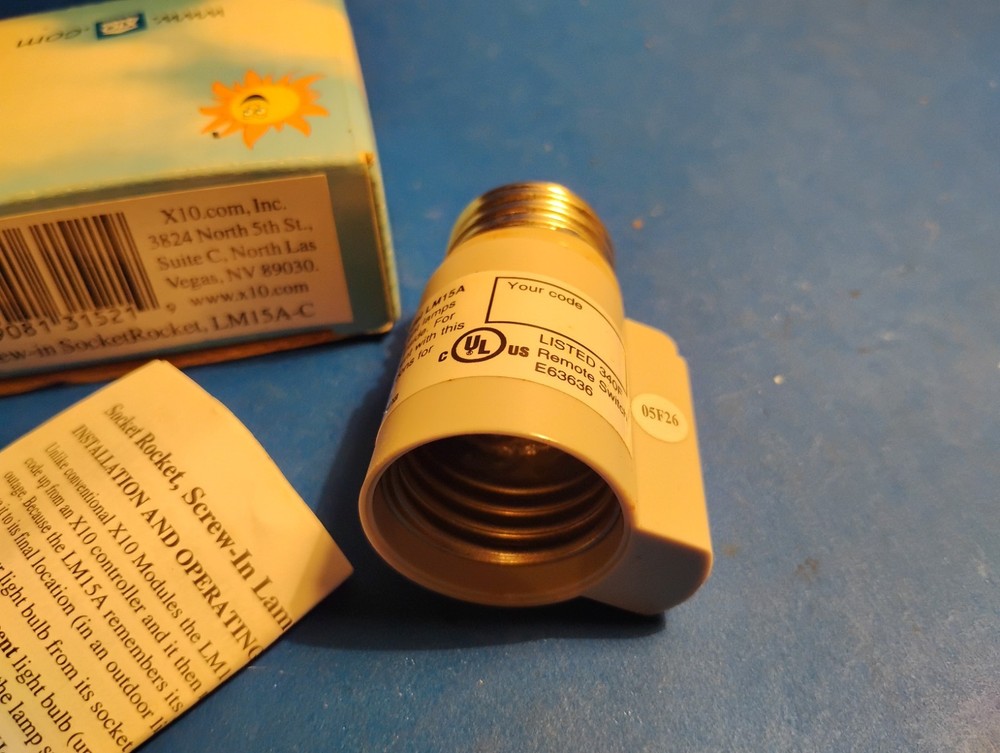 X10 LM15A Remote Controlled Lamp Module, Screw-In Socket Rocket NIB