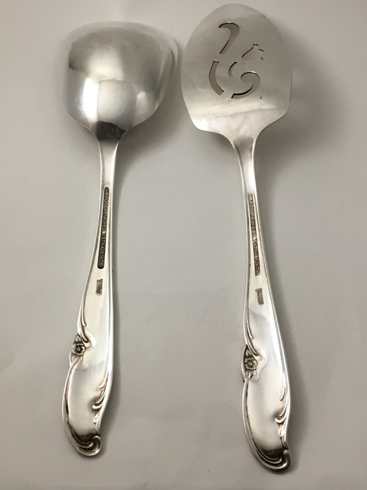 Wm. Rogers MFG Co IS Allure/Teatime Silverplate Pie Server & Casserole Spoon