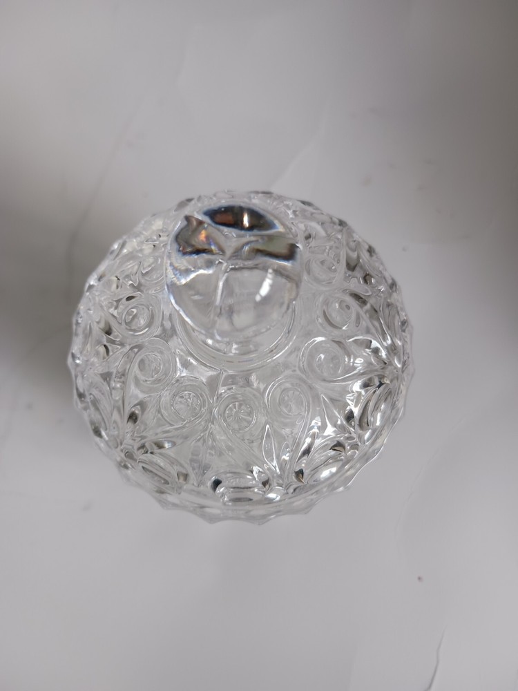 Molded Crystal Sugar Bowl 6 Inches