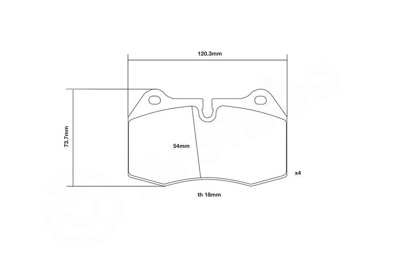 High Performance Brake Pad Set BREMBO 07.B314.36