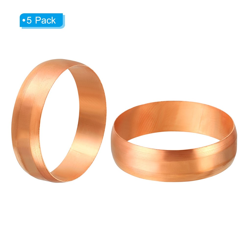 5pcs 28mm Compression Sleeves Ferrules Copper Ferrule Compression Fitting