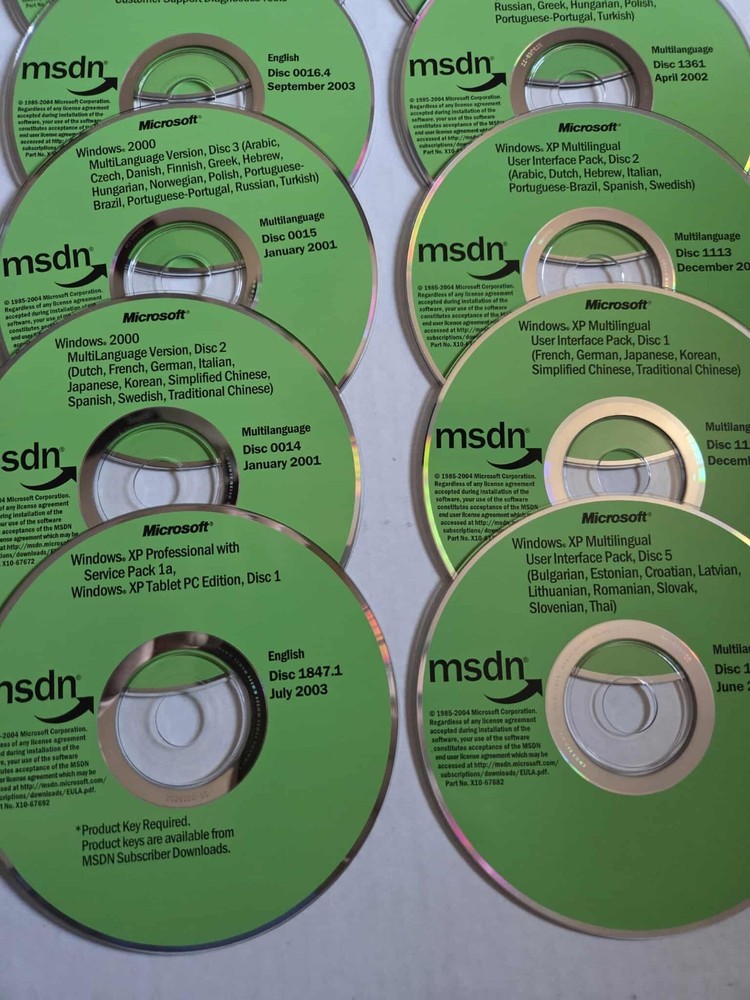 Microsoft MSDN Subscription Archive (2001–2005) – Visual Studio, SQL Server, Win