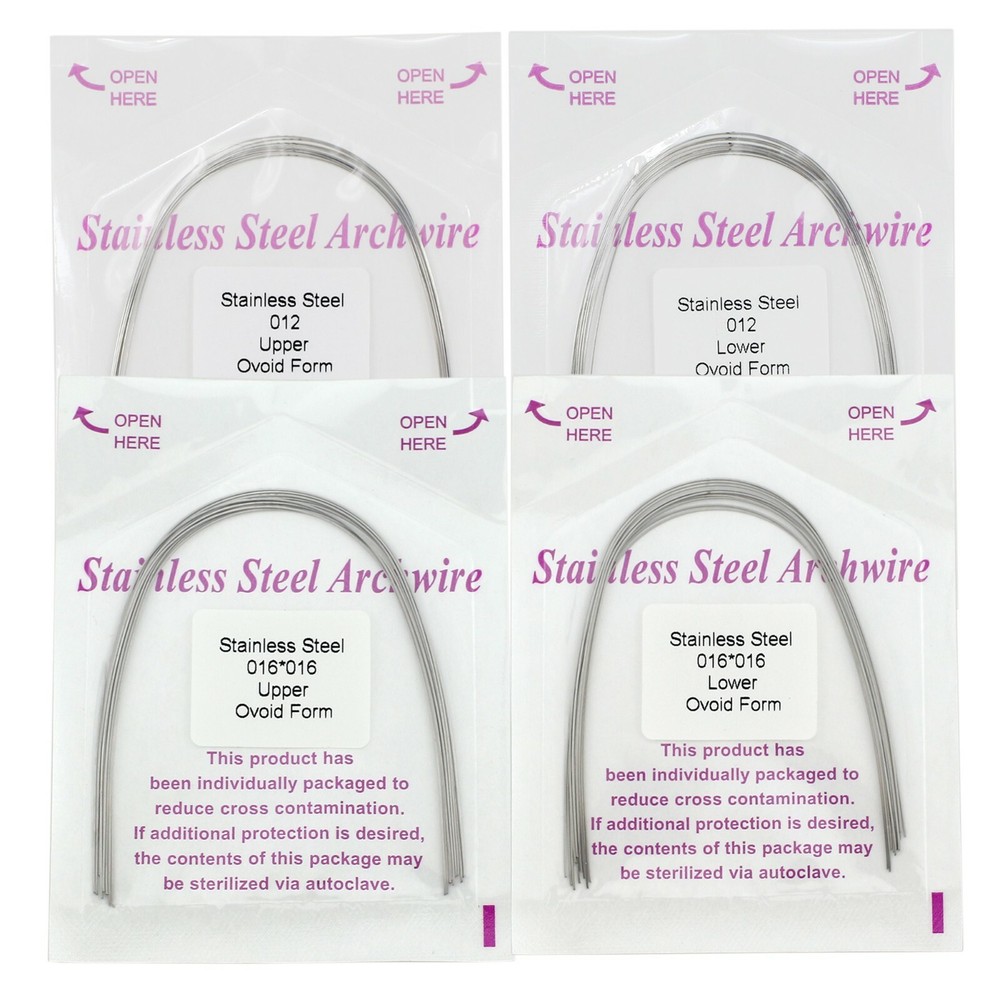 Dental Orthodontic Stainless Steel Arch Wire Round Rectangular Ovoid Upper/Lower
