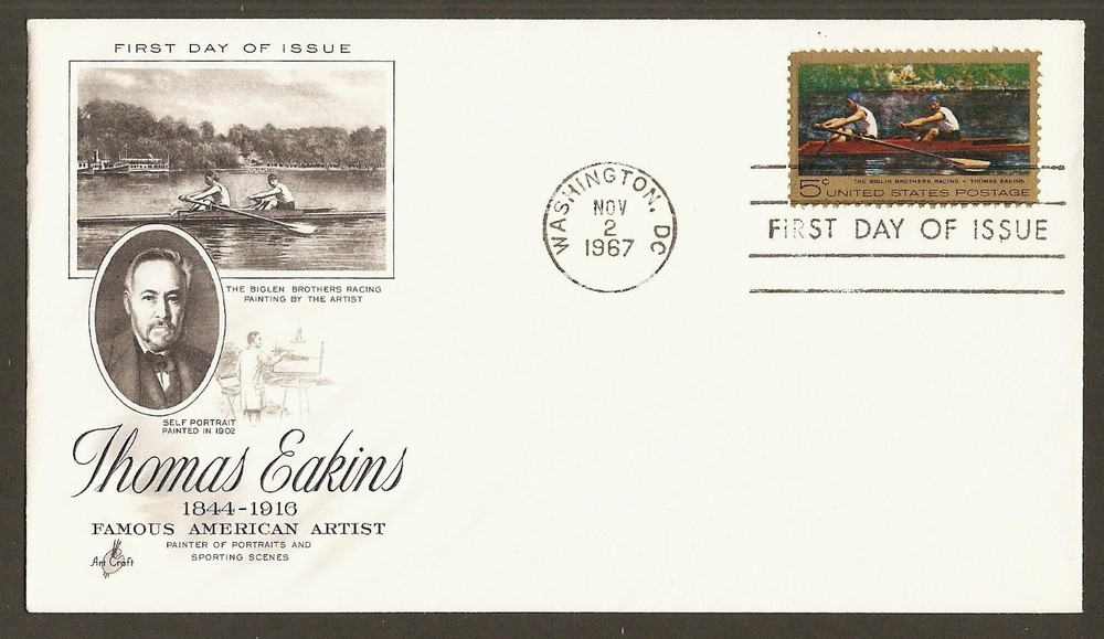 #1335 5c Thomas Eakins - ArtCraft FDC