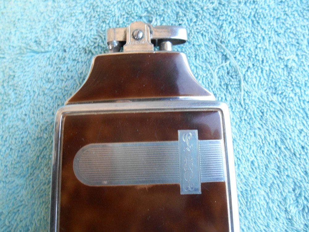 Vintage RONSON MASTERCASE CIGARETTE CASE & LIGHTER ENGRAVED L.A.L. WORKING!