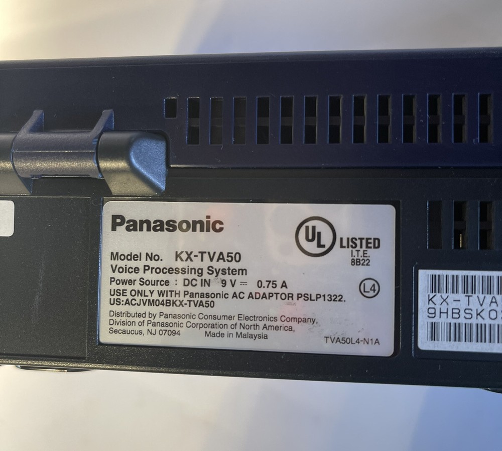 Panasonic KX-TVA50 Voice Mail Voice Processing System