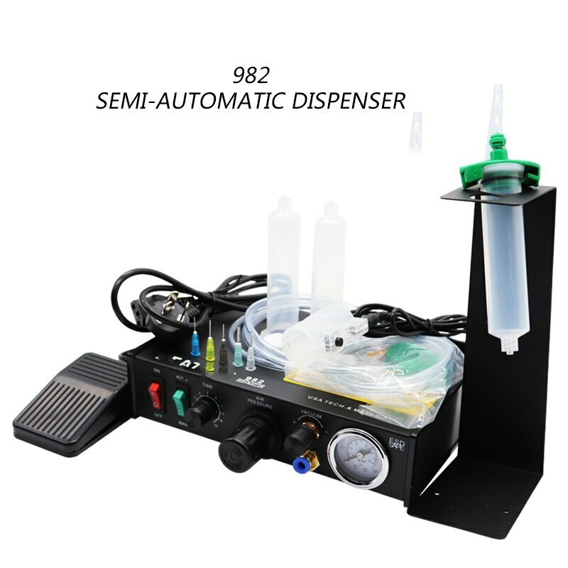 982 Semi-Automatic Glue Injection Machine Silicone Ab/Uv Glue  Machine