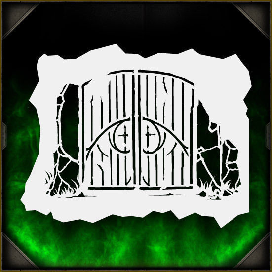 Cemetery Gate 2 - Airbrush Stencil Template Airsick Zombies