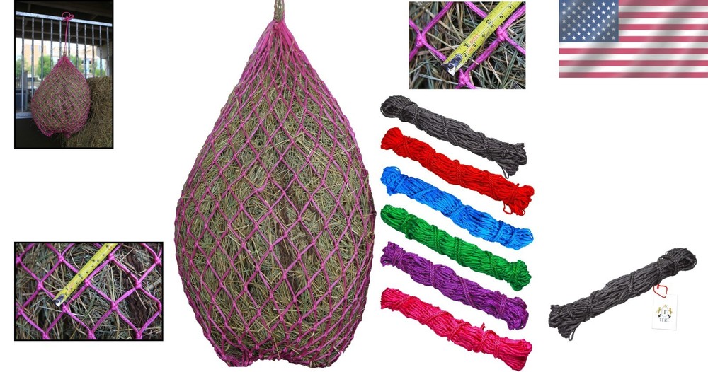 Classic 40" Hay Nets - 2-Pcs, 2" Mesh - Horse & Goat Feeder