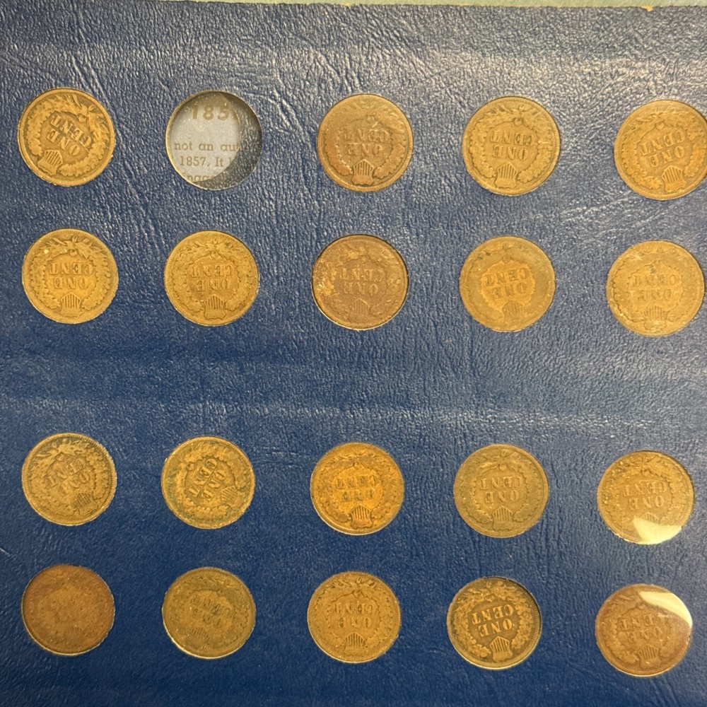 1857-1909 Flying Eagle Indian Head Cent Partial Set 39 Coins.