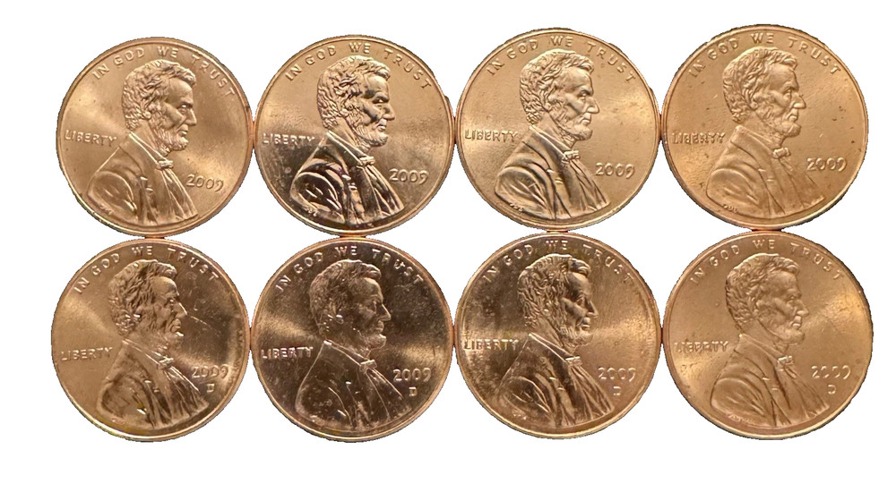 🔥 2009 Lincoln Bicentennial Cent P&D Brilliant Uncirculated 8 Coin Set