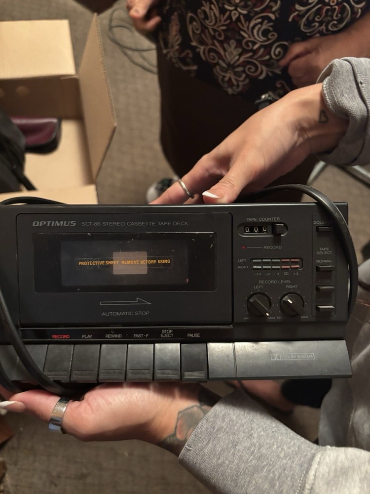 Optimus SCT-86 Stereo Cassette Deck - Black