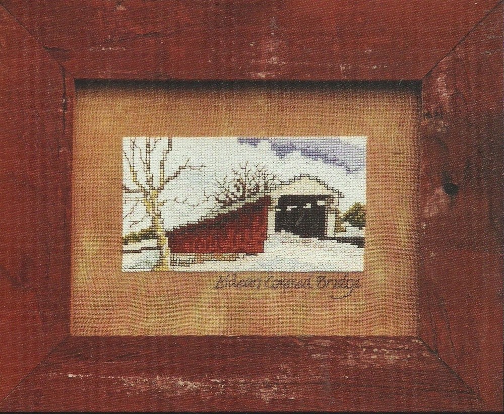 Wild Flower Stitchery & More "The Old Covered Bridge" Pattern