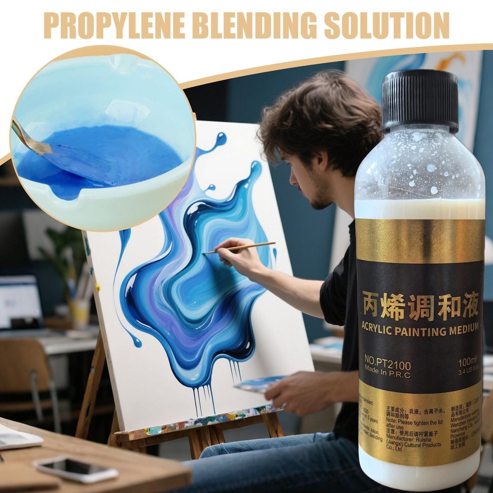Propylene blending solution Acrylic Paint Thinner 100ml Acrylic Fluid Medium