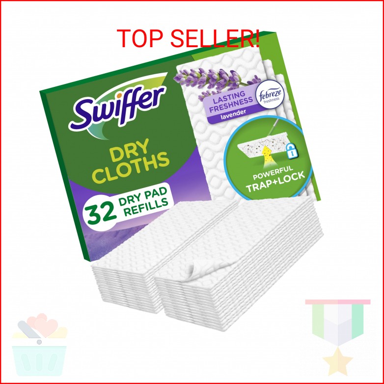 Swiffer Sweeper Dry Sweeping Pad, Multi Surface Refills for Dusters Floor Mop, w