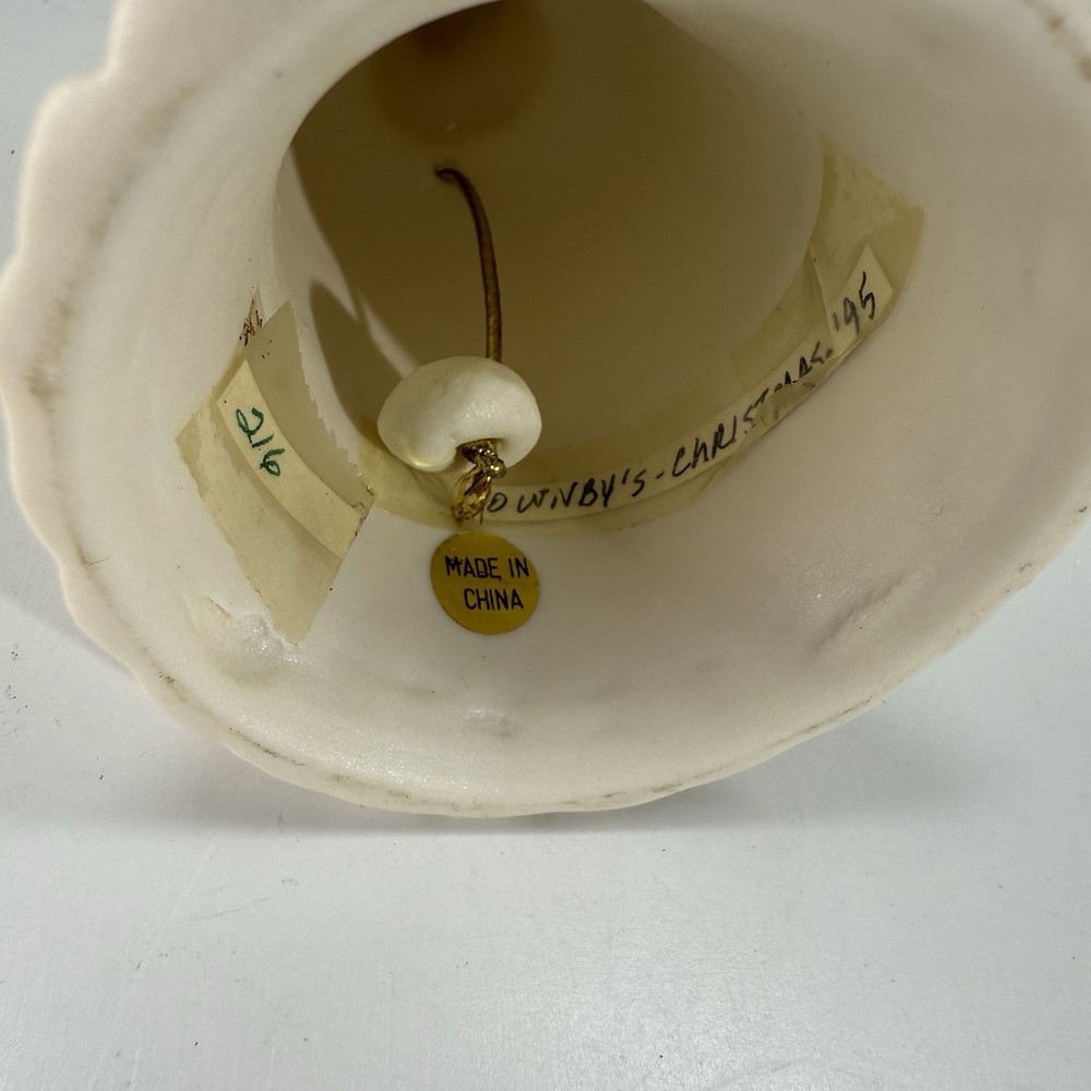 Vintage Ceramic Angel Playing A Cello Bell