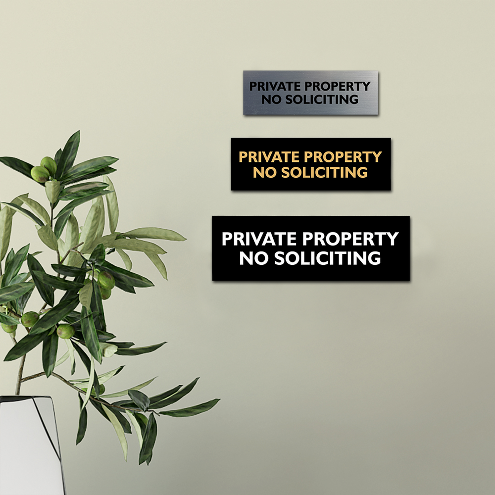 Basic Private Property No Soliciting Sign
