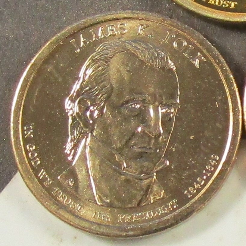 2009 D James Polk Presidential Dollar From Mint Roll - Position A