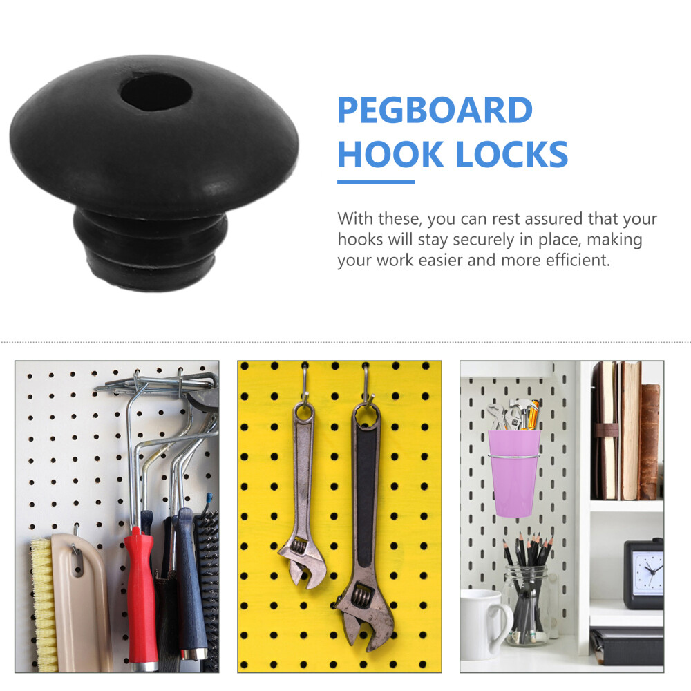 120PCS Pegboard Hook Locks Pegboard Hook Fasteners Pegboard Hook Retainers