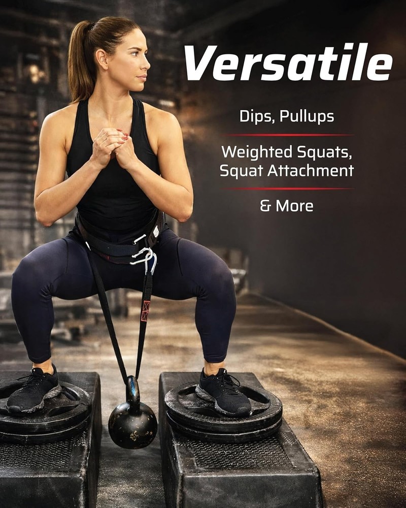 Ultimate Dip Belt | Secure Closure - No Sliding Down | Structured Back Suppor...