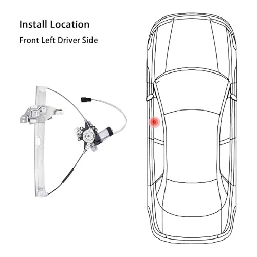 Front Left Driver Side Power Window Regulator with Motor Assembly, for 2000