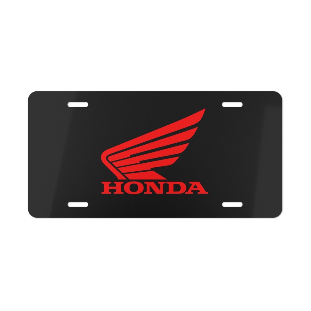 Honda Red Wings Front License Plate, Custom Design