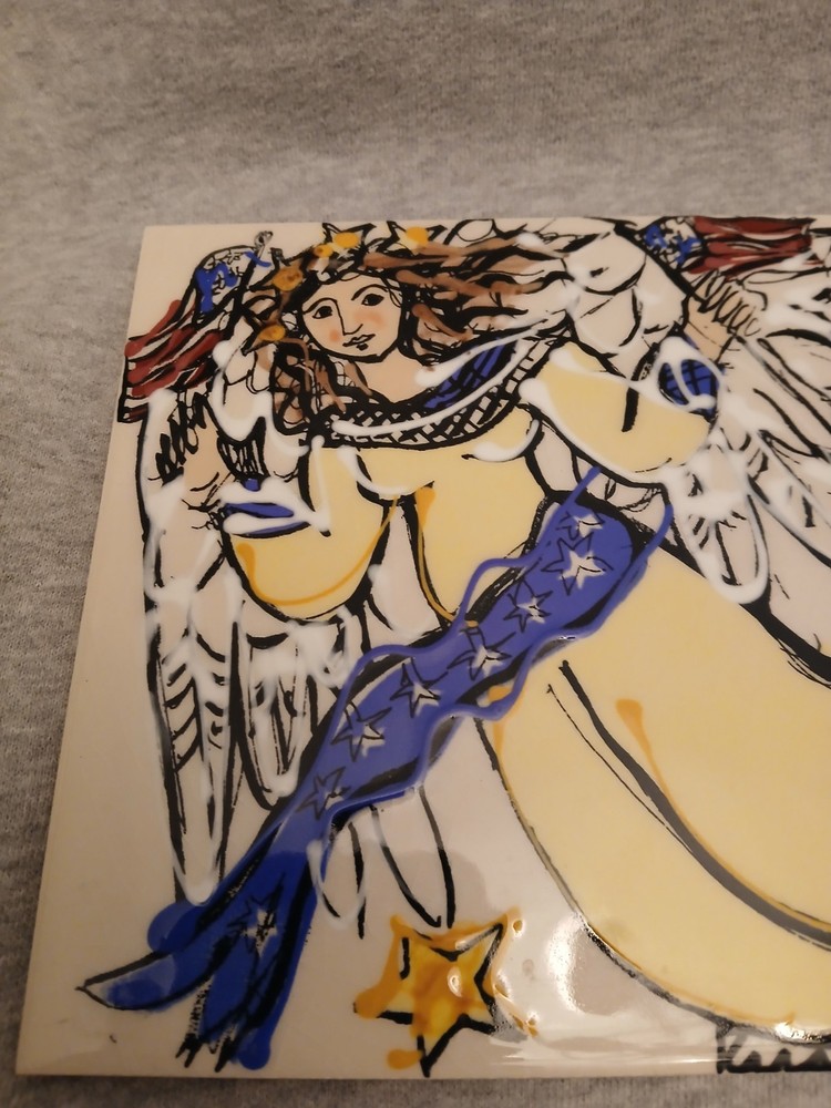 Richard and Suan Bolt Ceramic Patriotic Angle Tile