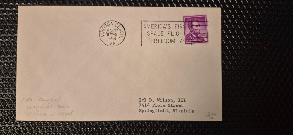 1961 First Space Flight- Freedom 7 FDC