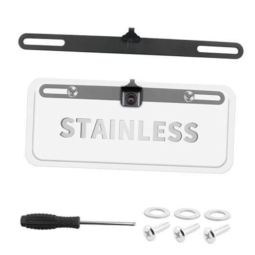 Standard License Plate Backup Camera Mounting Plate,Movable Adjustable