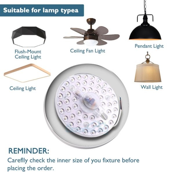 Ceiling Fan Led Light Replacement, 6.6'' Adjustable Ceiling Flush Light Panel