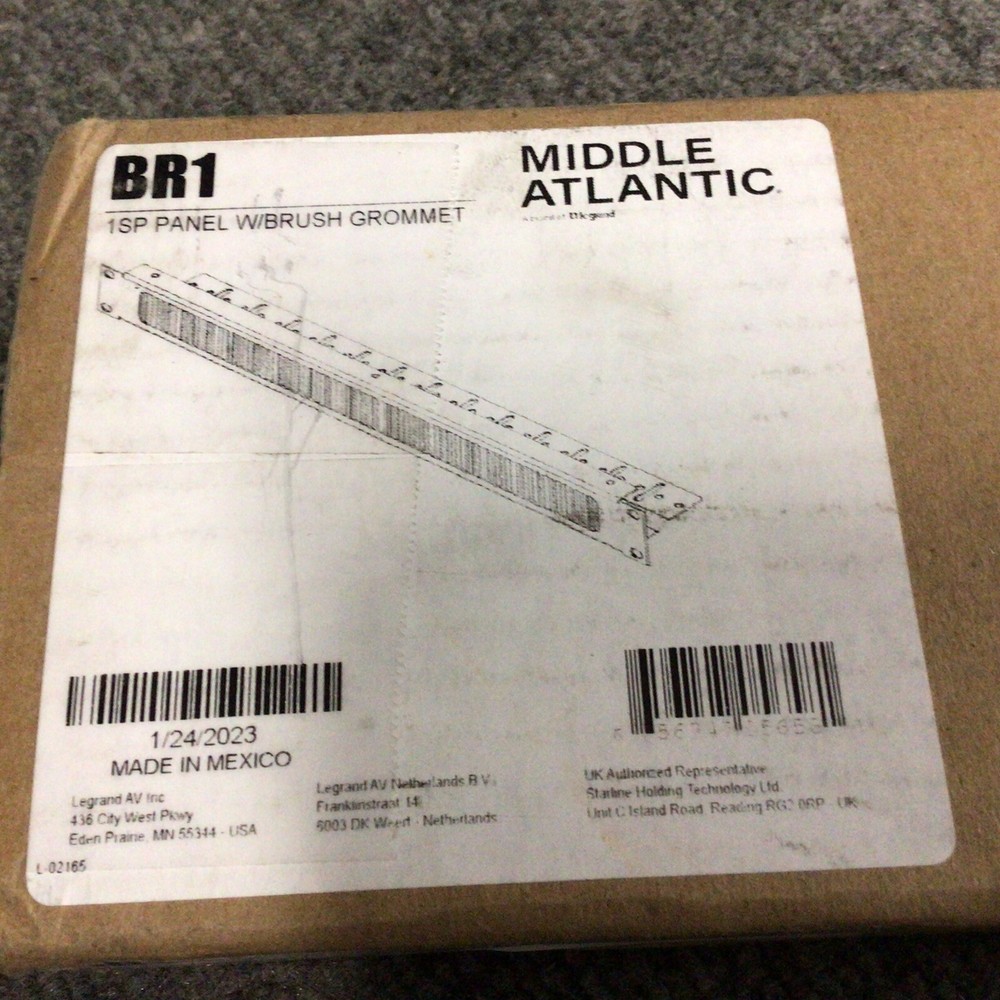 BRI Middle Atlantic 1SP Panel W/Brush Grommet