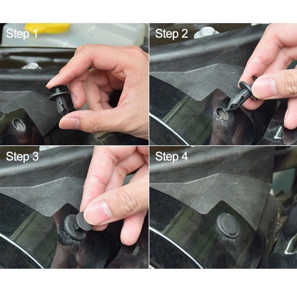 40Pcs Plastic Rivets Plastic Push Pin Fastener Retainer Bumper Fender Trim Clips