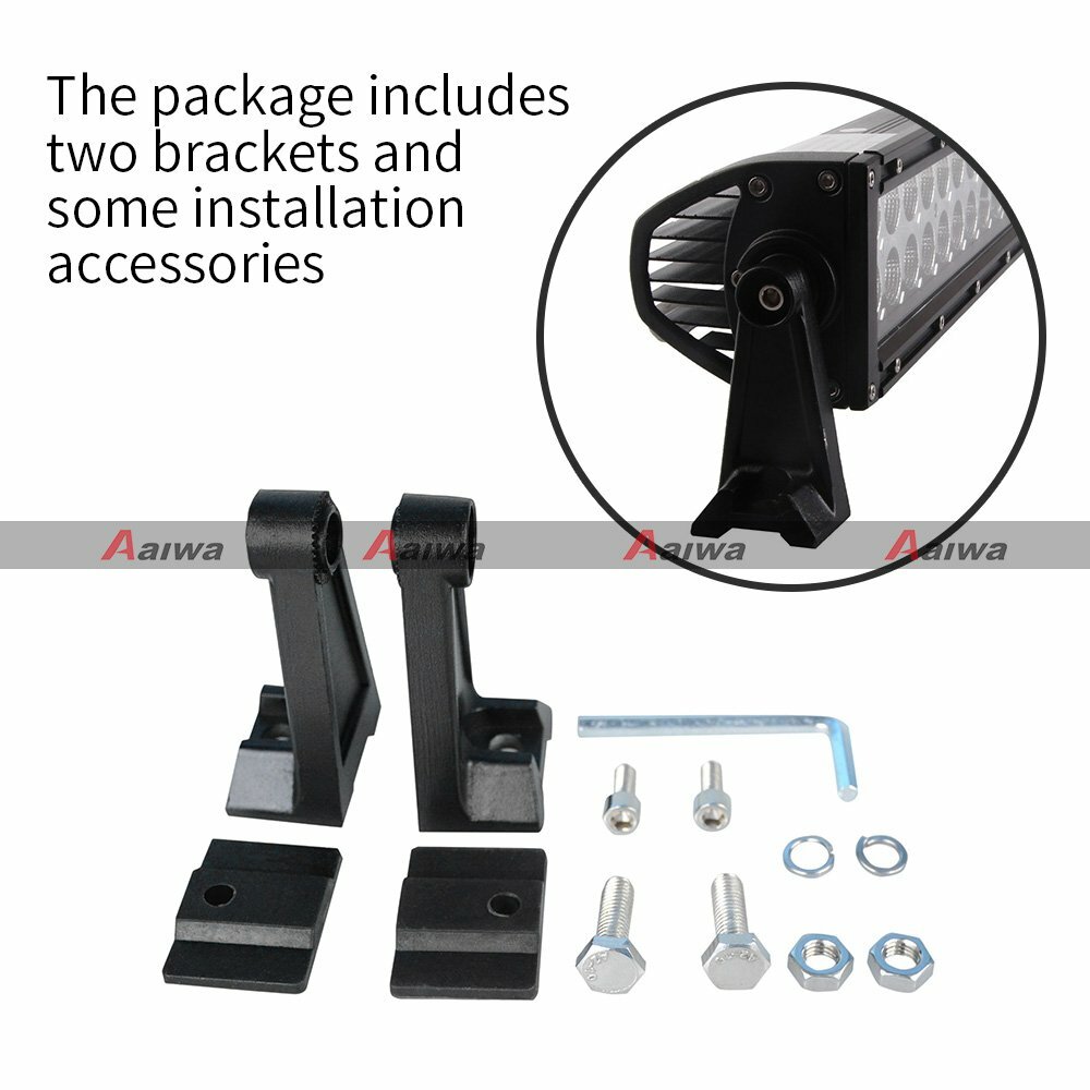 Mounts Side Brackets Mounting Rotating Universal LED Work Light Bar Right Left