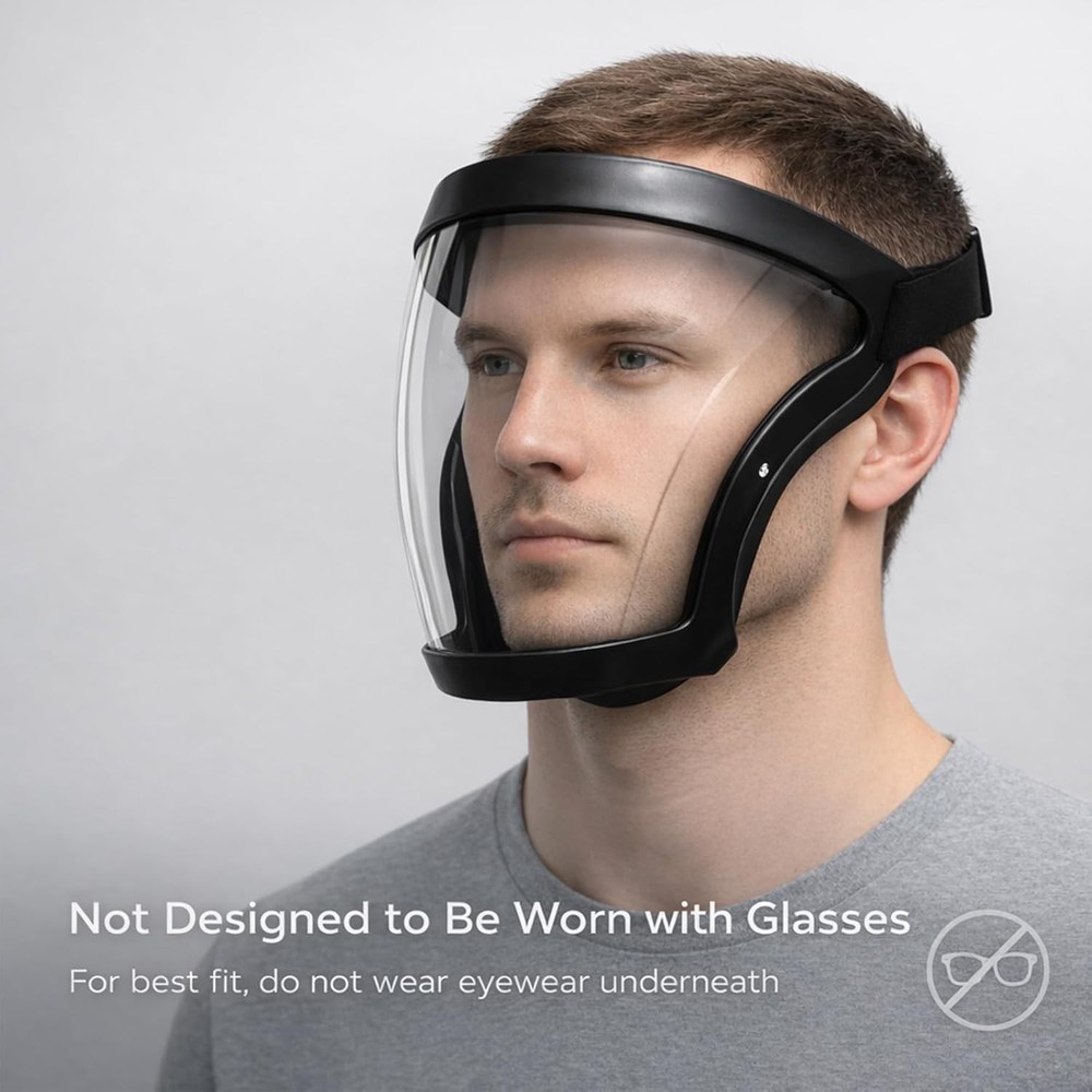 Breathable Full Face Shield for Yard Work & Woodworking