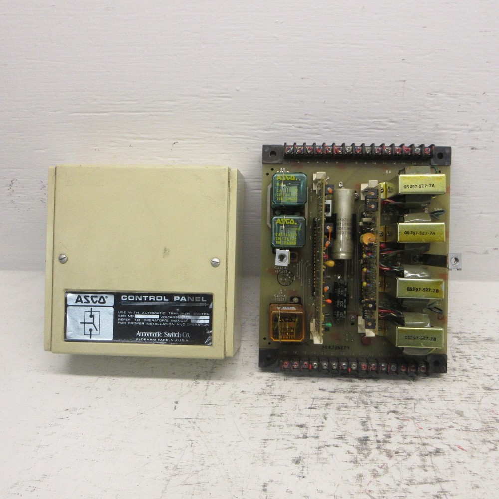ASCO Control Panel JS299-300-7L Power Supply Panel 4 Coils 3 Relays 2 Boards