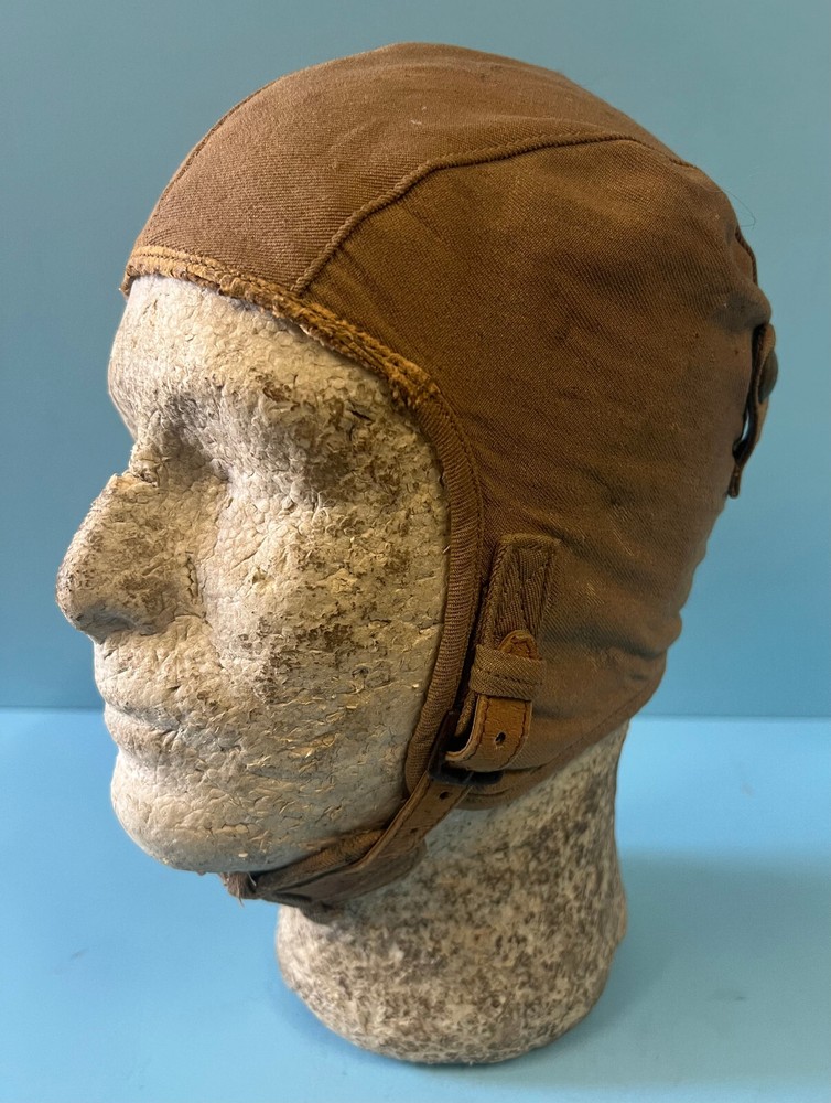 VINTAGE SUMMER FLYING HELMET W/CHIN STRAP