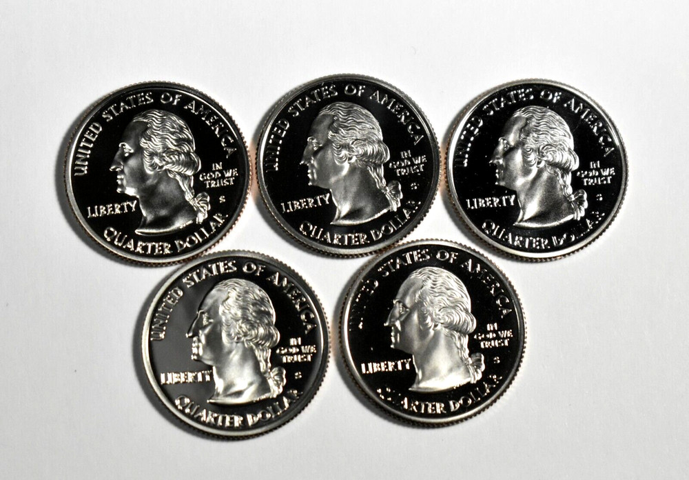 2001 S CLAD PROOF STATE QUARTER 5 Proof Coins