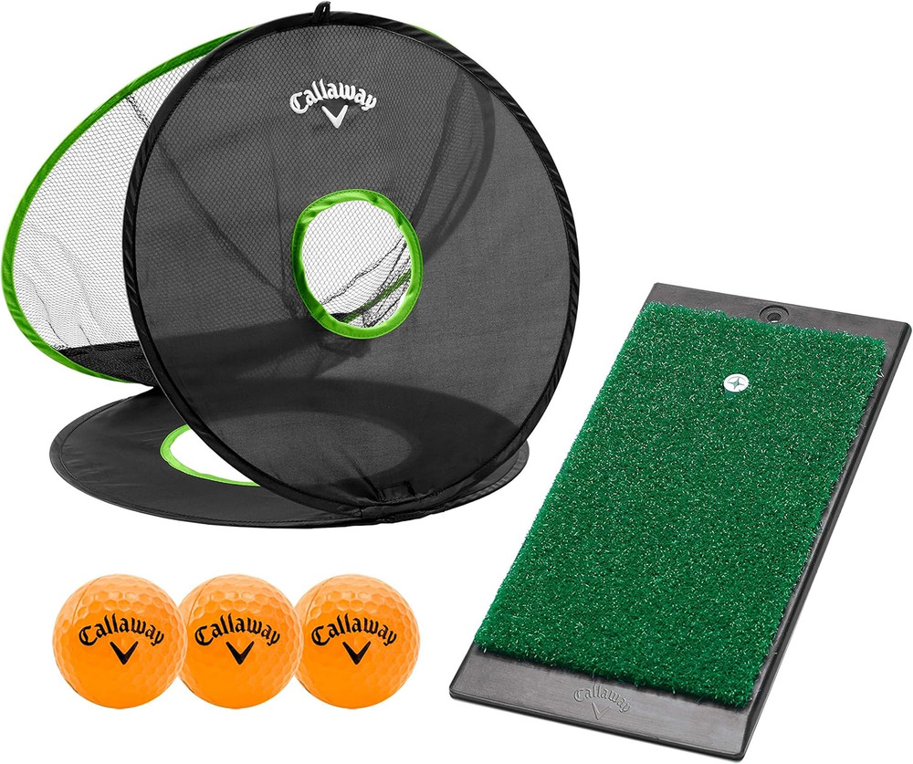 Callaway Izzo Golf Short Game Golf Chipping Net & Practice Mat Set