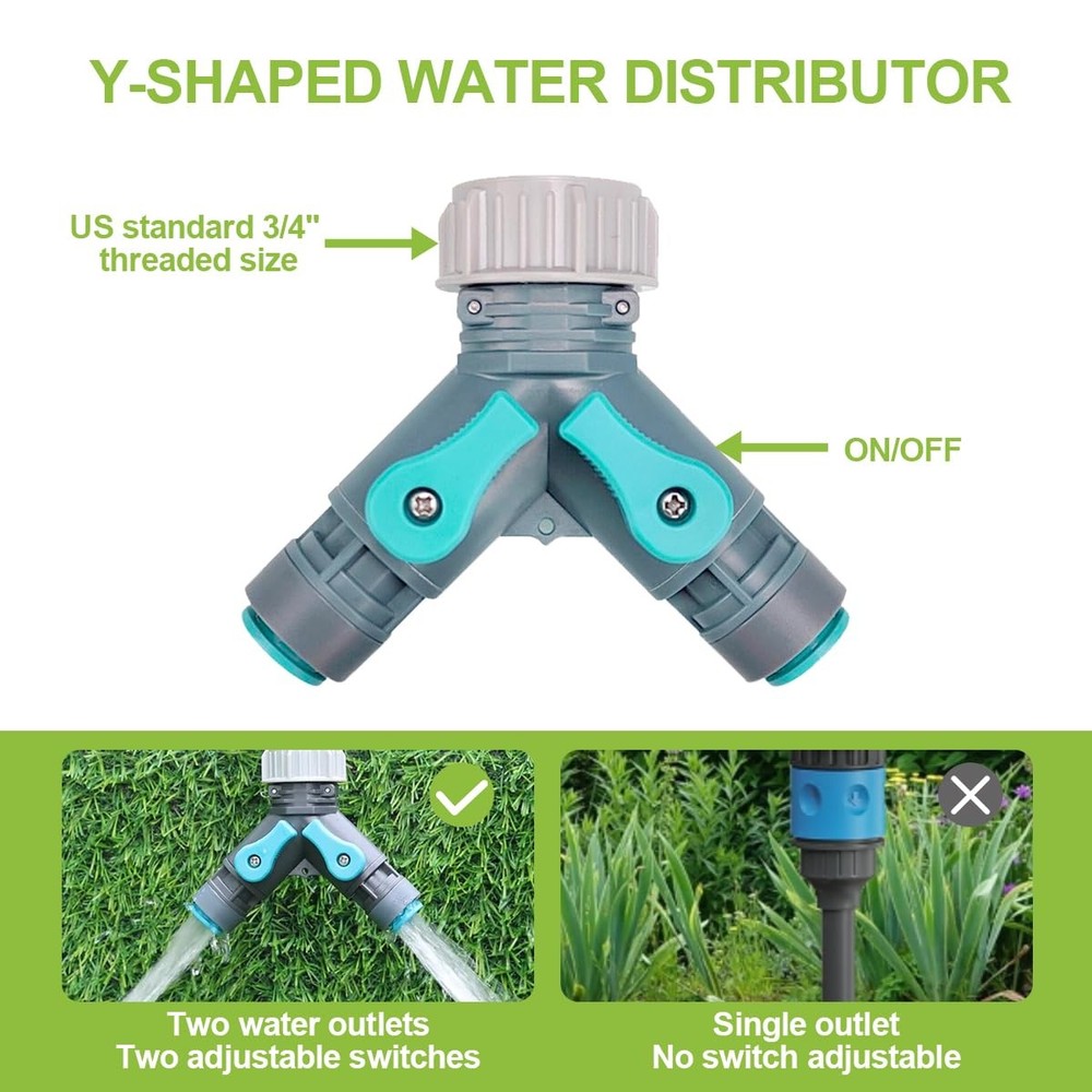 Drip Irrigation Kit 97FT Automatic Garden Watering System Quick Connect