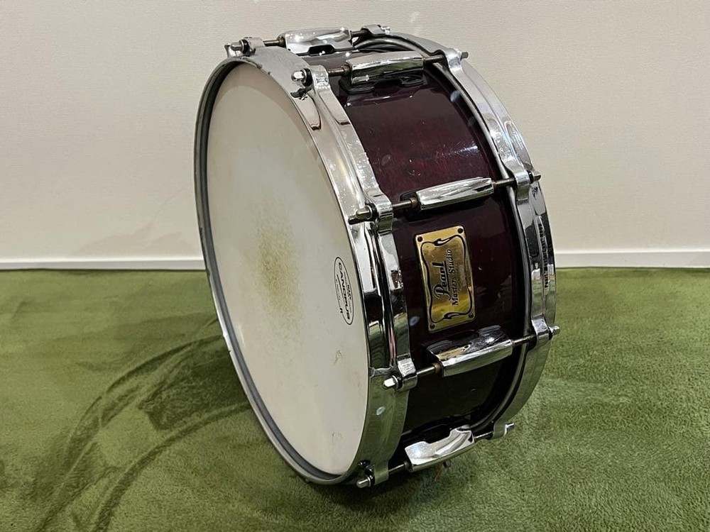 Pearl Masters Studio Birch Shell Snare Drum with Cast Hoops and Used Condition