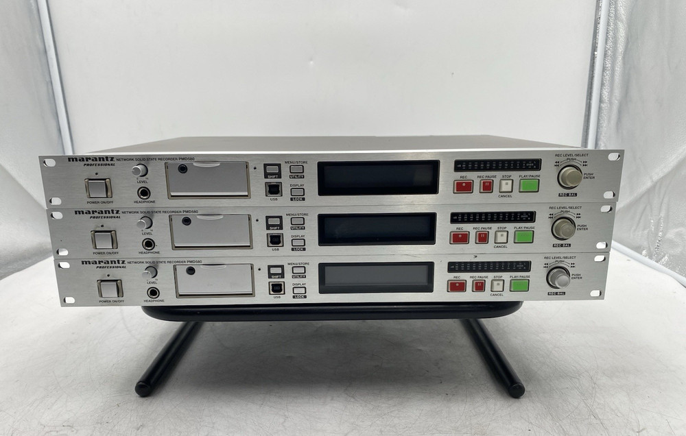 Lot of 3 Marantz PMD580 Rack-Mount CompactFlash Network Solid State Recorder