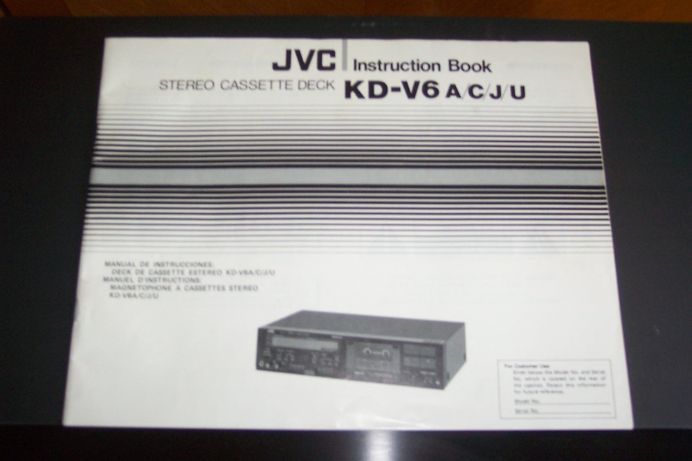 JVC KD-V6 Vintage Stereo Cassette Tape Deck
