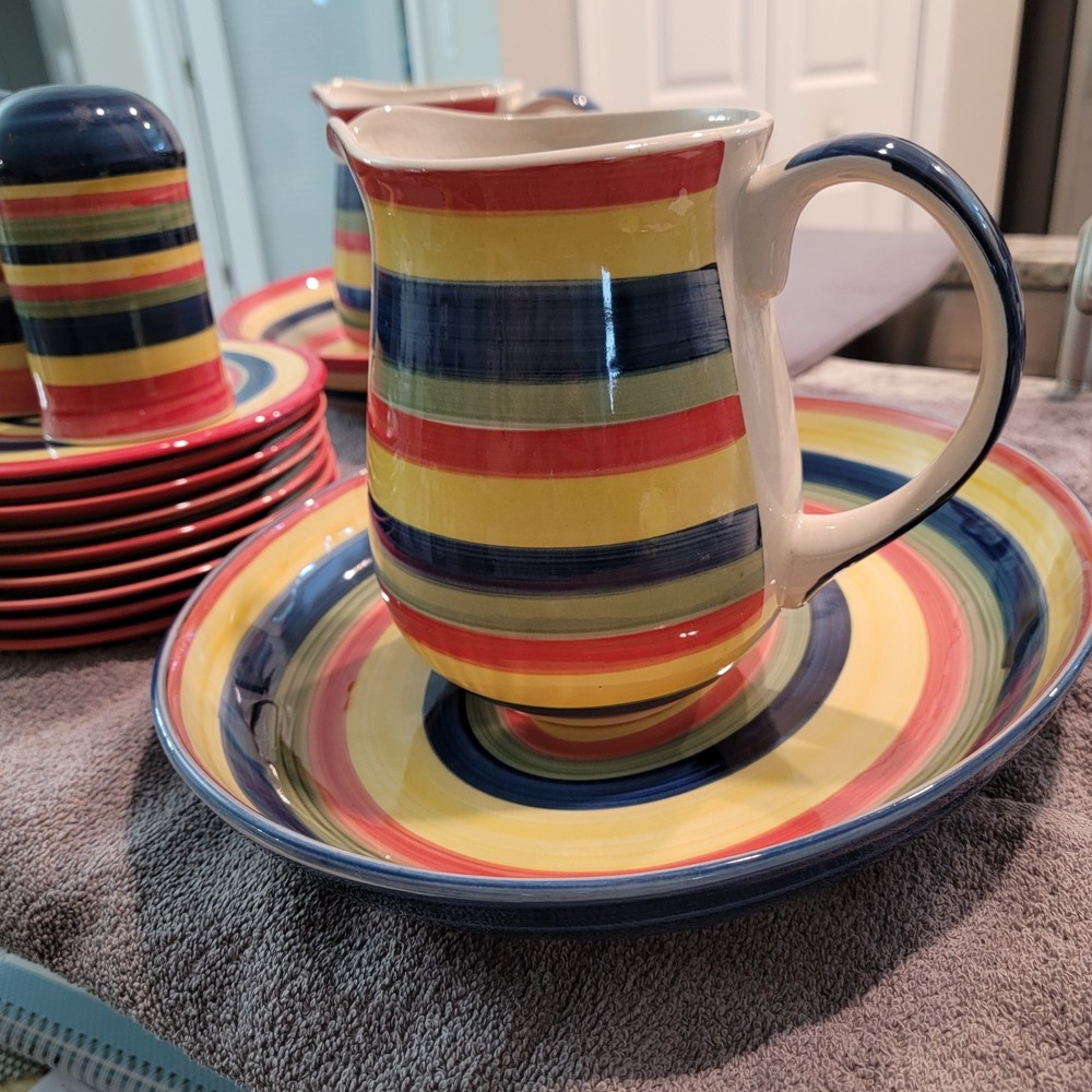 SWIRL Hand Painted Dinnerware. Multiple Pieces. You Pick. Used Condition.