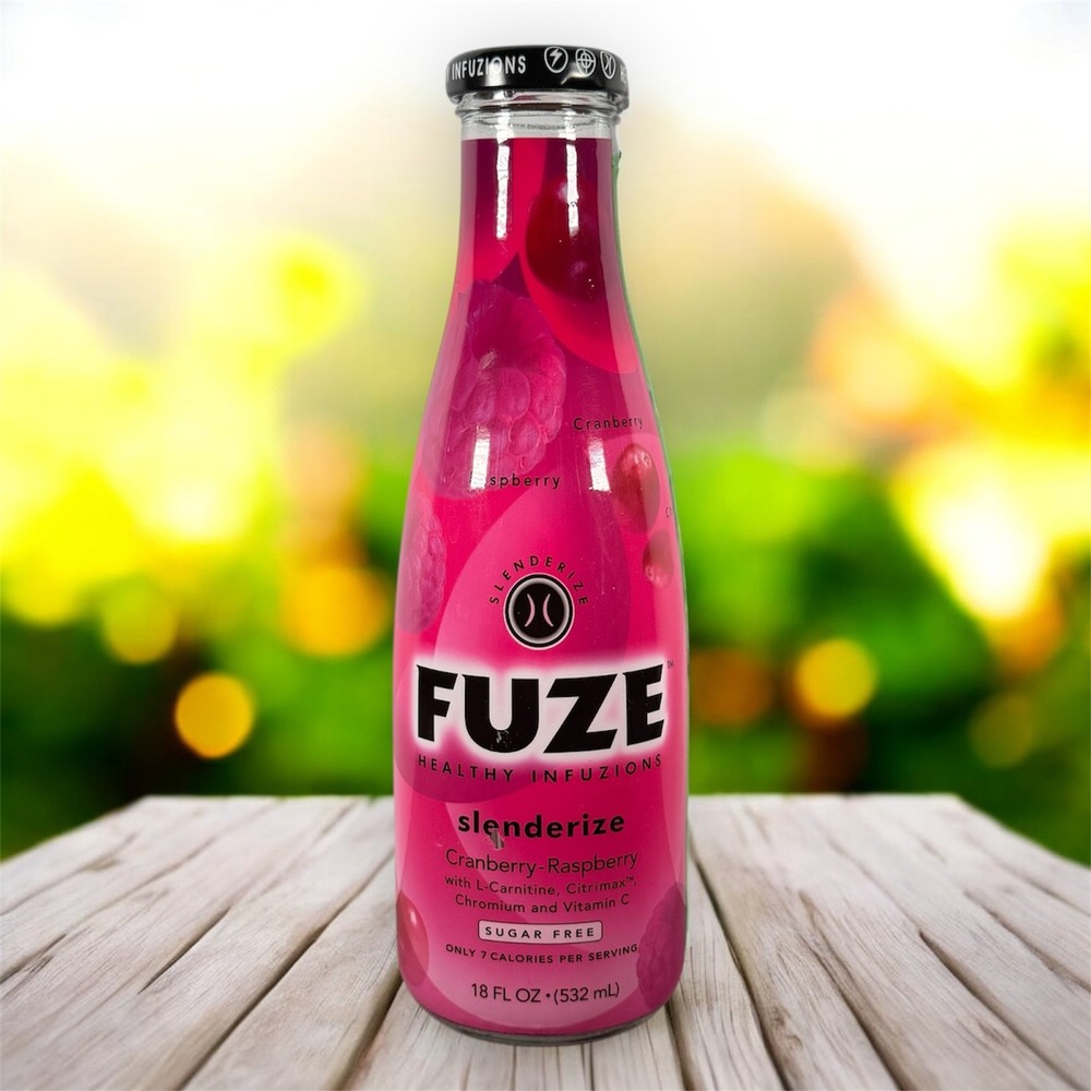 Fuze Collectible Bottle - Cran Raspberry Slenderize (Empty) Vintage Bottle 2000s
