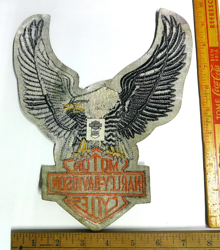 Harley back patch large Eagle collectible HD motorcycle biker emblem memorabilia